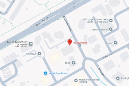 Route naar Productronics via Google Maps